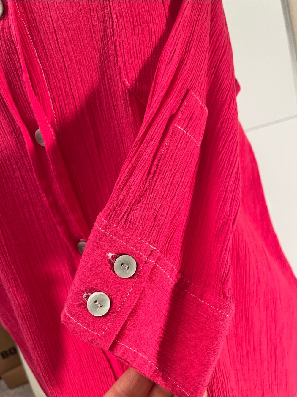 D&Co Raspberry Button-Down Shirt - Classic Collared Style - Picture 5 of 8
